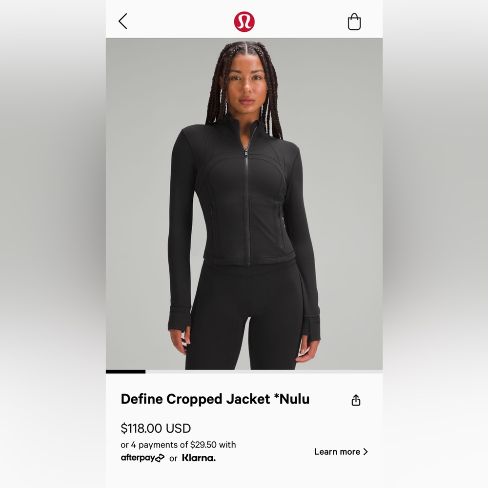 Define Cropped Jacket *Nulu sz 8